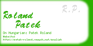 roland patek business card